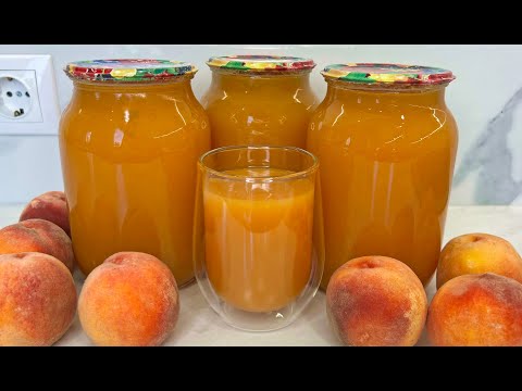 Домашний Персиковый Сок Без Соковыжималки / Сок из Персиков на Зиму / Peach Juice