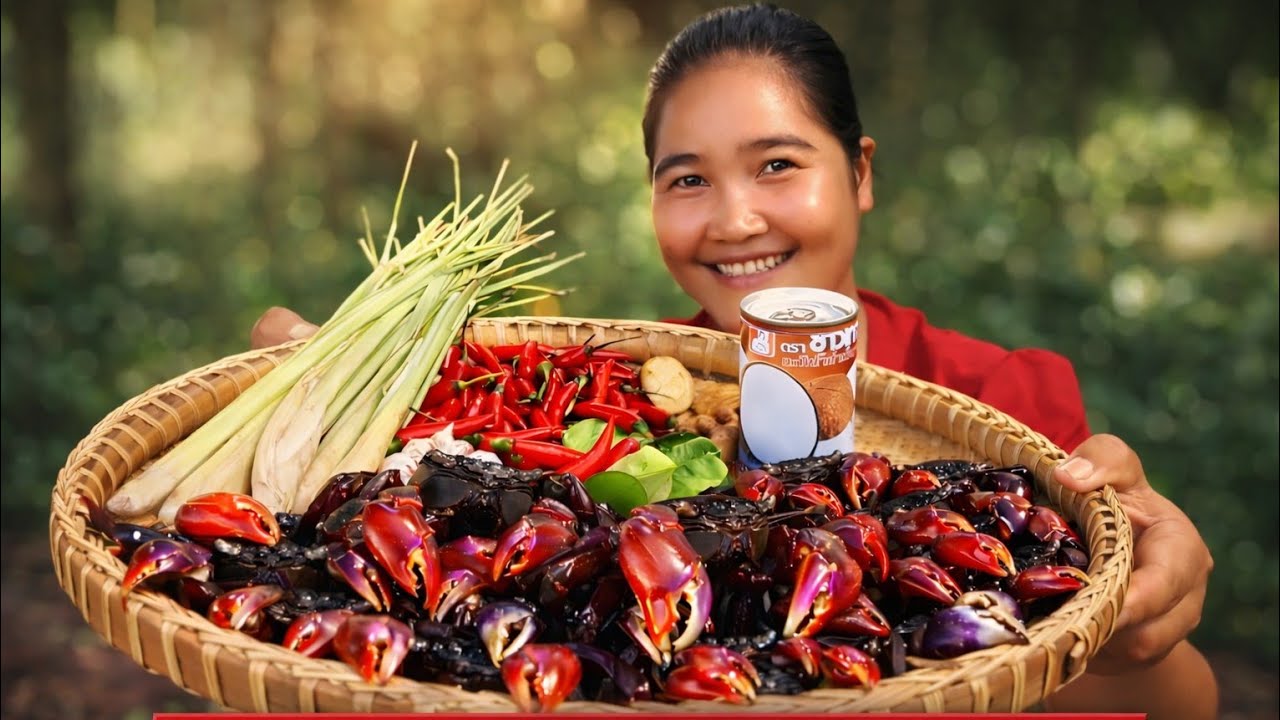 ULTIMATE JUNGLE FEAST! 🦀 Spicy Big Crab Curry with Wild Duck Eggs | Survival Cooking