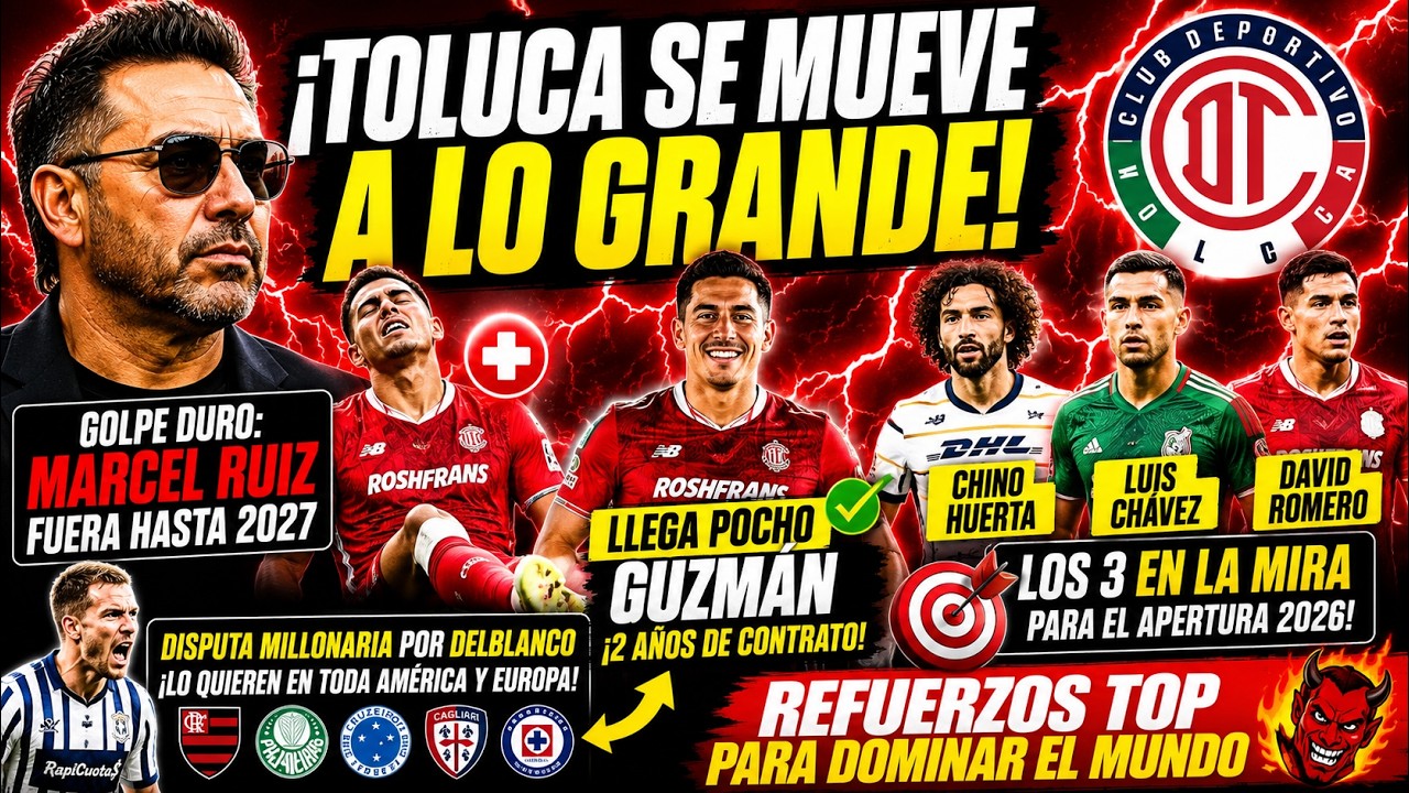 Toluca explota: baja clave y fichajes que encienden al club