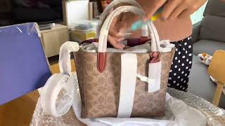 Unbox Coach Willow Tote 24 bag รีวิวบ้านๆ กระเป๋าสวยคุ้ม #coach #willowtote24