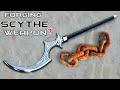 Forging military scythe out of rusted iron chain