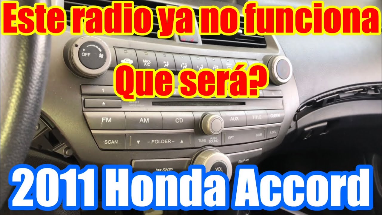 How Remove the OEM radio 2011 Honda Accord - YouTube
