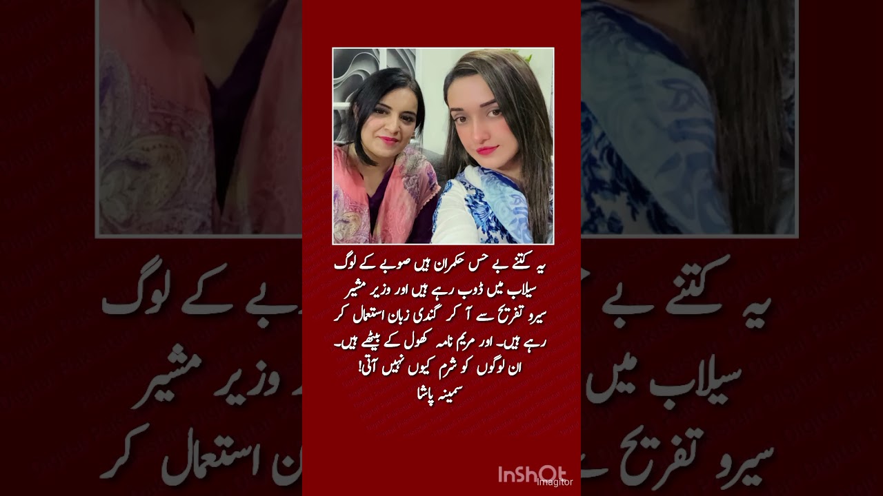 Senior Journalist Samina Pasha Reaction on Azma Bukhari Press Conference 