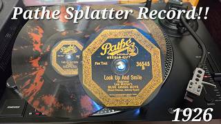 1926 UNIQUE Pathe Colored Splatter Disc 78 Record - Look Up & Smile ~ Lee Morse's Blue Grass Boys News