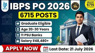 IBPS PO 2026 | 6715 Posts, CRP-XVI, Last Date 21 July #ibpspo #sarkarinaukri #bankjobs #jobs screenshot 5