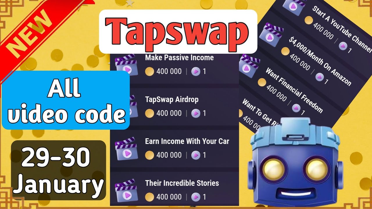 Tapswap all video code| Tapswap video code 29- 30 January| Tapswap cinema code| Tapswap airdrop