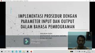 Implementasi Prosedur Ke Dalam Bahasa Pemrograman