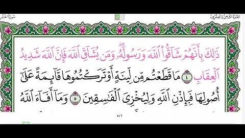 سورة الحشر من ٣ الى ٥ القارئ محمد ايوب