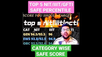 Top 5 NIT/IIIT/GFTI Safe percentile category wise complete information in one minute ✅💯 #cutoff #JEE