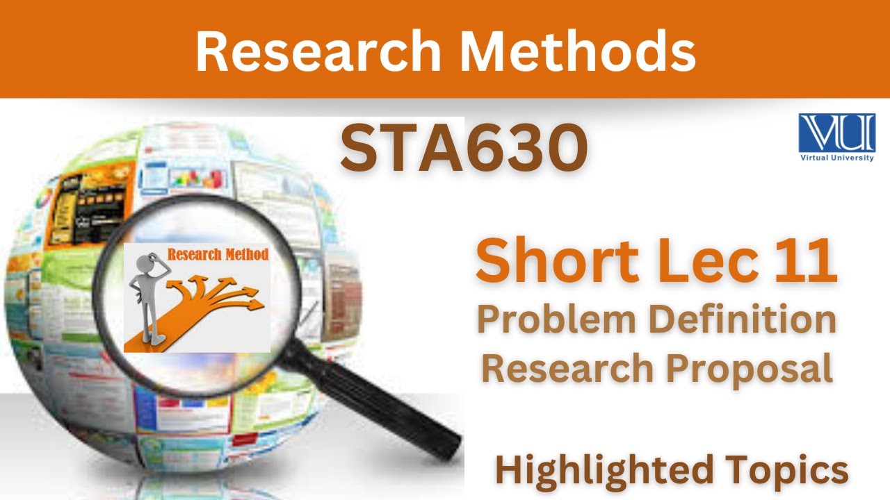 STA630 Short Lecture 11_Problem Definition_Research Proposal_Sta630 short Lec 11_Midterm_highlighted