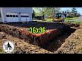 Mini excavator digging dream garage