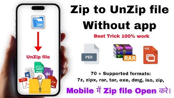 How to Open ZIP Files on Android / iPhone & Windows (2022 Update) || without app Unzip file