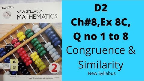 Oxford Mathematics 2, D2, NSM, Chapter no 8, Ex no 8C, Q no1 to 8, 7th edition, 8th Class, O_levels.