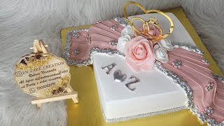 pretty engagement cake|RN CAKE CREATION|#engagement #cake #trending #fyp #yt #wow #viral.