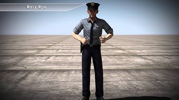 Rifle Run - 3d Motion Capture FBX