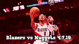 Portland Trail Blazers vs Denver Nuggets - Full Game Highlights - April 7, 2019