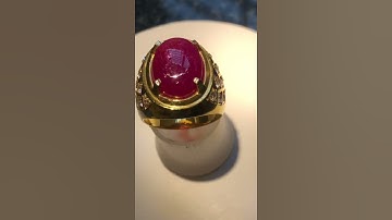 Nhẫn nam  Ruby Tự Nhiên Yên Bái 13,8  Carat
