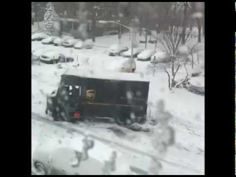 ups truck snow