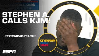 Stephen A. calls into KJM and Keyshawn can't take it 😂