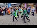 Glastonbury Border Morris dancing "Arthur and Guinevere" at the Glastonbury Dragons Wild Hunt Event.