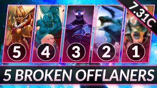 5 MOST BROKEN OFFLANERS - HEROES to SPAM for MMR - Dota 2 Guide