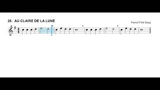 (Alto Saxophone) Exercise 28 (Au Claire De La Lune) - Essential Elements Book 1