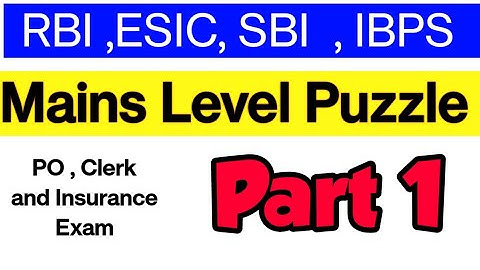 Mains level puzzle 1 | RBI assistant mains | Current Affairs Funda | #caf #reasoning