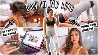 DAY IN MY LIFE VLOG: photoshoot, workout, at home blowout, editing and MORE!