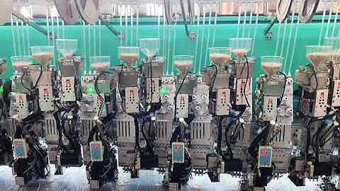 Two color beads with twin sequin device machine