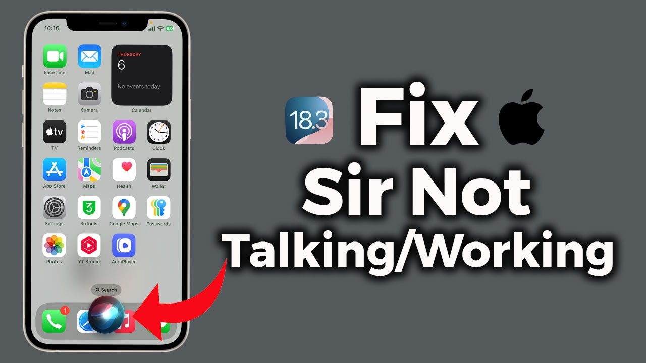 How To Fix Siri Not Talking on iPhone After iOS 18.3 Update! - YouTube
