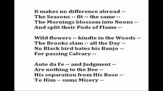 "It makes no difference abroad --" by Emily Dickinson