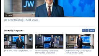 Jehovah's Witnesses Deleting JW Broadcast Videos Prior to 2021