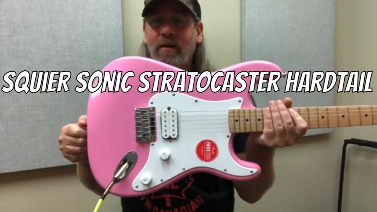 Squier Sonic Stratocaster Hardtail Flash Pink Demo - YouTube