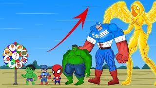 Evolution of SUPERHERO: Spider-Gwen ANGEL, CAPTAIN AMERICA vs. Fat HULK, SUPERGIRL Avengers Assemble