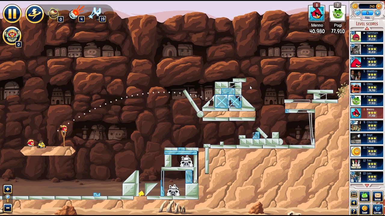 Angry Birds Star Wars Tournament week 32 level 2 High Score 82k (No Power-ups)