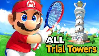 Mario Tennis Fever - ALL 3 Trial Towers (All Difficulties)