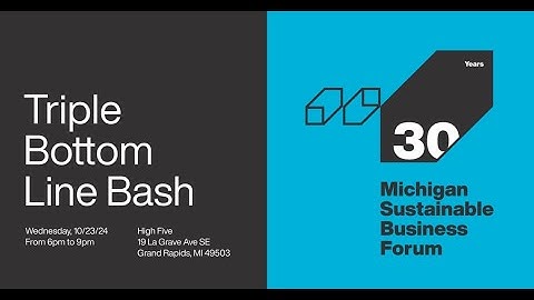 2024 Triple Bottom Line Bash - 30th Anniversary Video