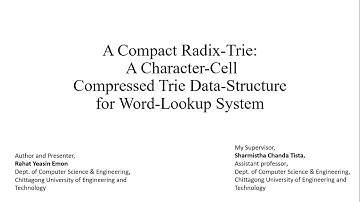 A Compact Radix-Trie: A Character-Cell Compressed Trie Data-Structure for Word-Lookup System