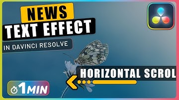 Hoe je HORIZONTALE NIEUWSSCROLLENDE tekst aan video toevoegt in Davinci Resolve