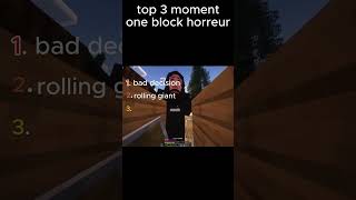 top 3 BEST one block horror moment #minecraft #minecrafthorror #oneblock