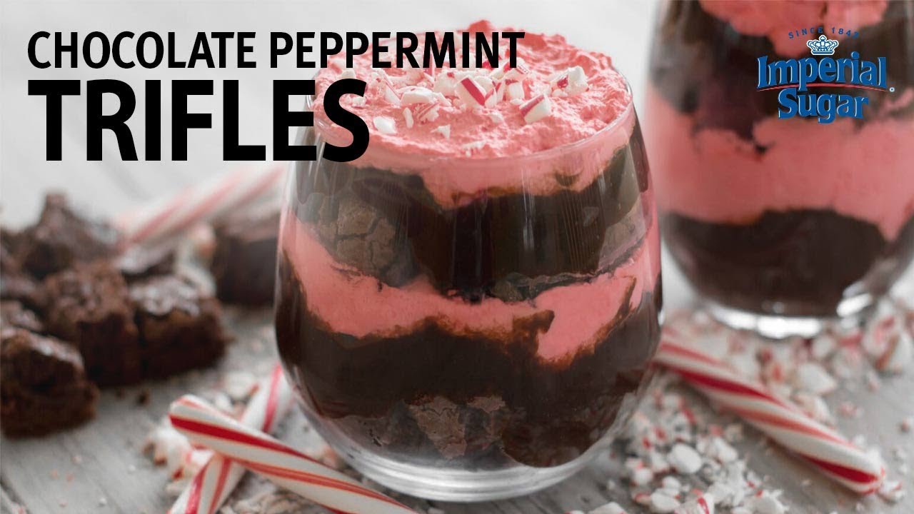 How to Make Easy Chocolate Peppermint Trifles with Brownies YouTube