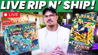 🔥 LIVE POKEMON RIP AND SHIP! Crown Zenith And More!