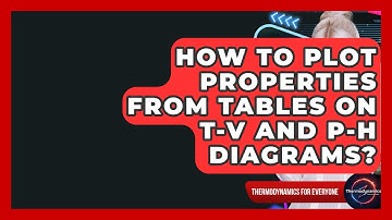 How To Plot Properties From Tables On T-v And P-h Diagrams? - Thermodynamics For Everyone