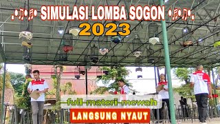 simulasi lomba burung sogon 2023 || full materi mewah