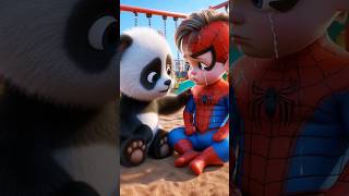 “Baby Panda Comforts Crying Baby Spider-Man 🐼💖🕷️ | Heartwarming Kids Story”#ai #avengers #baby #usa