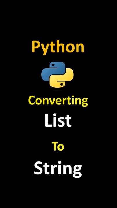 Python: converting list to string #python #coding #list #string # ...