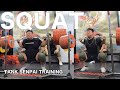 [Squatting] We never use steroids.