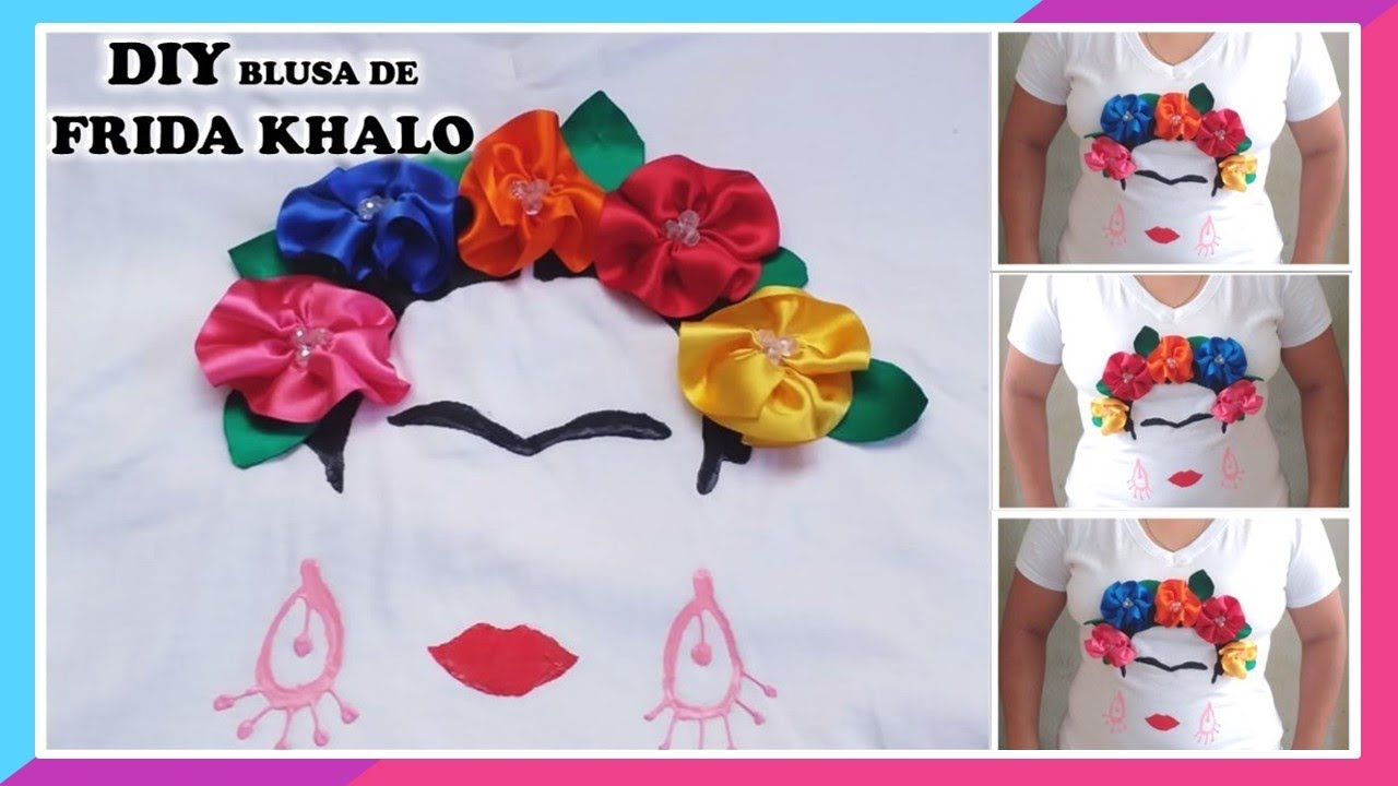Traer Inspirar Maquinilla de afeitar DIY Blusa Frida Kahlo - Flores de Listo - YouTube