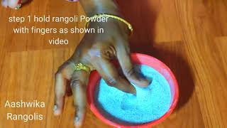 How to hold rangoli Powder and how to draw a single line with rangoli powderfor begginers screenshot 4