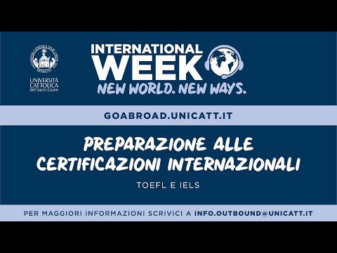 Preparazione alle certificazioni internazionali TOEFL e IELTS - International Week